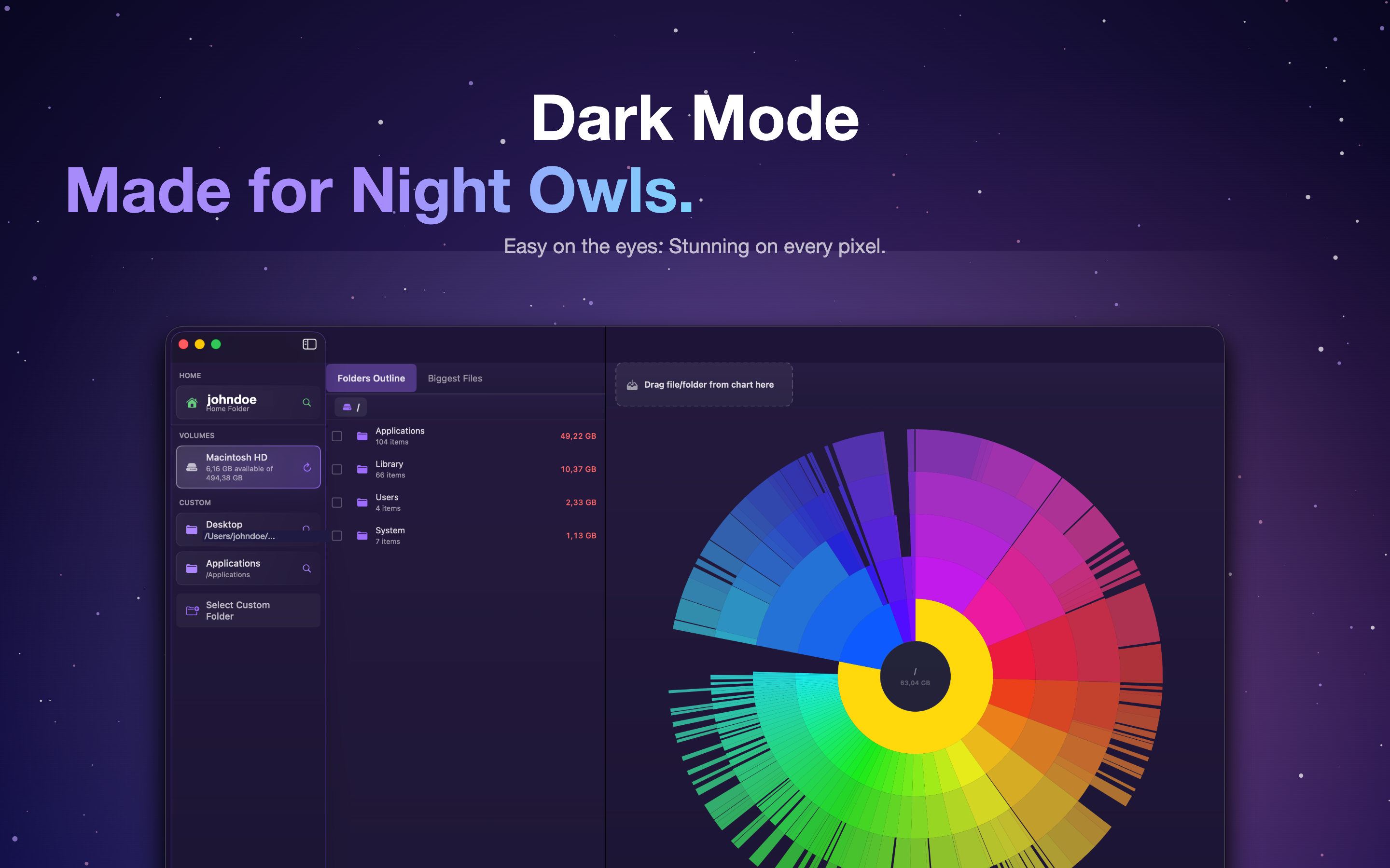 DiskMap AI dark mode