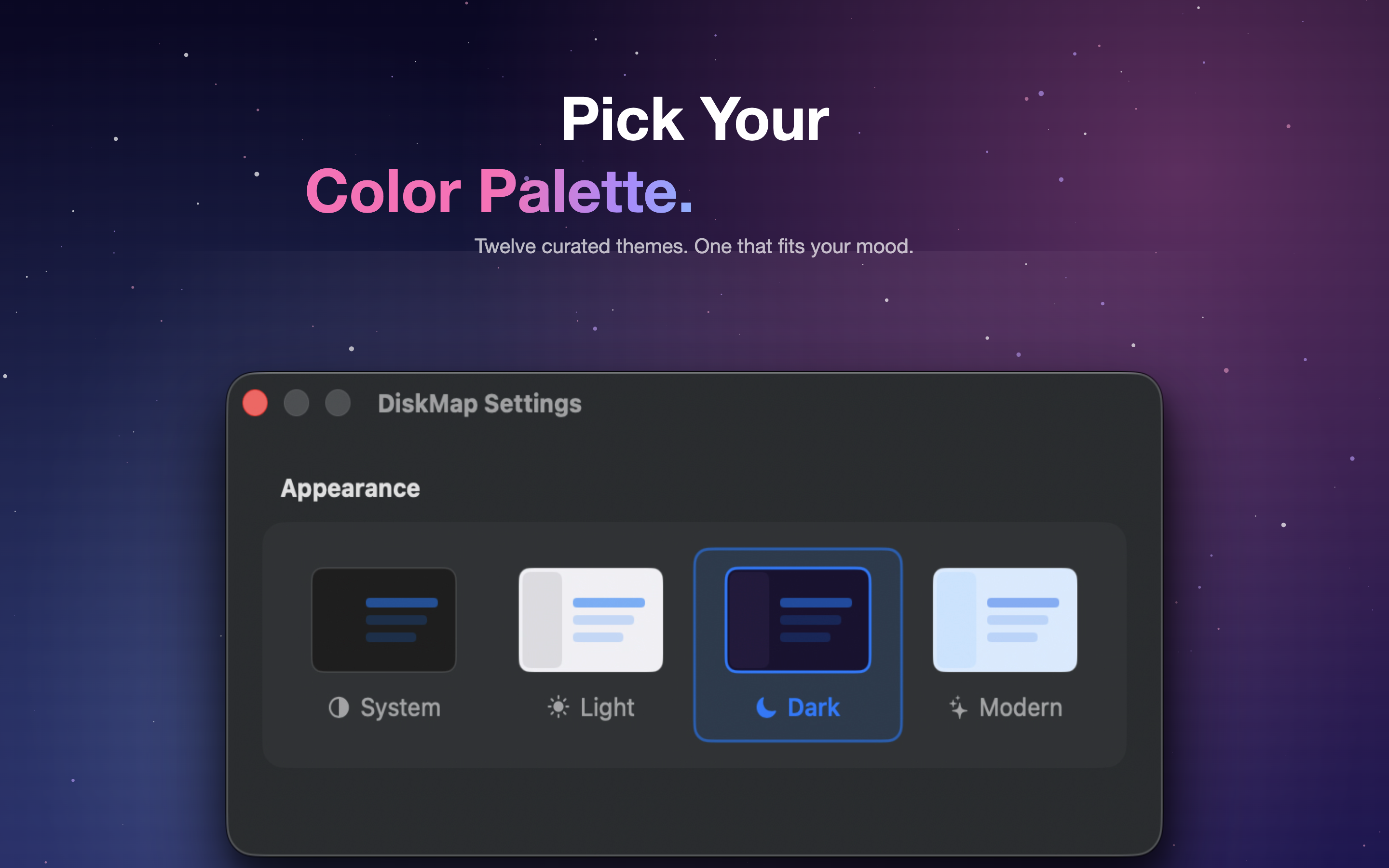 DiskMap AI themes