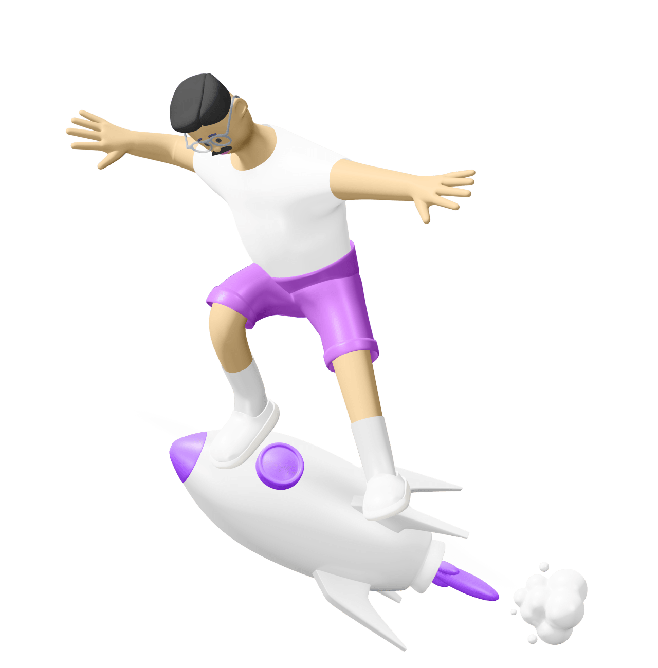 Rocket illustration representing productivity and speed