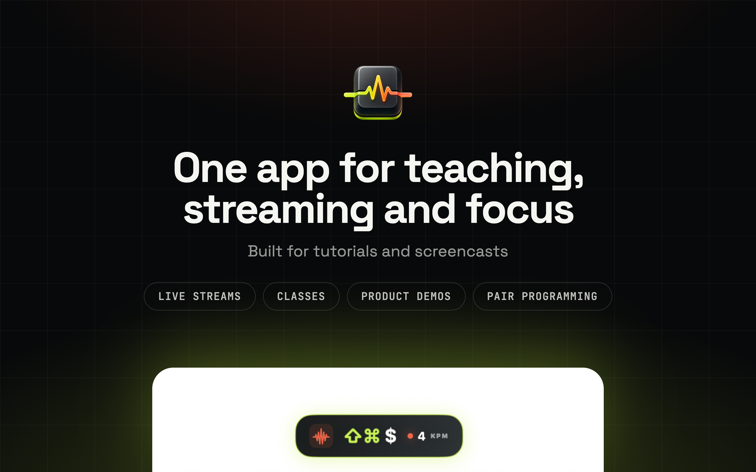 KeyPulse for teaching, streaming and focus