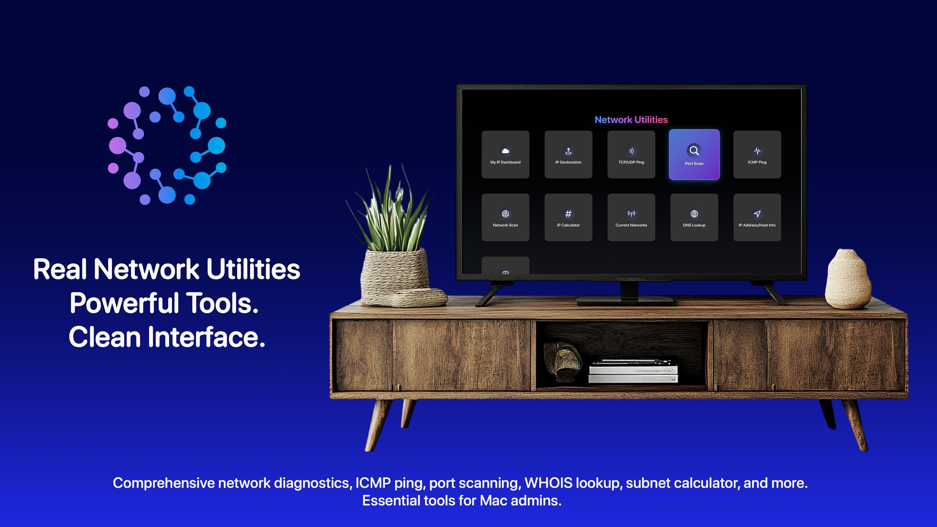 Real Network Utilities Scanner on Apple TV