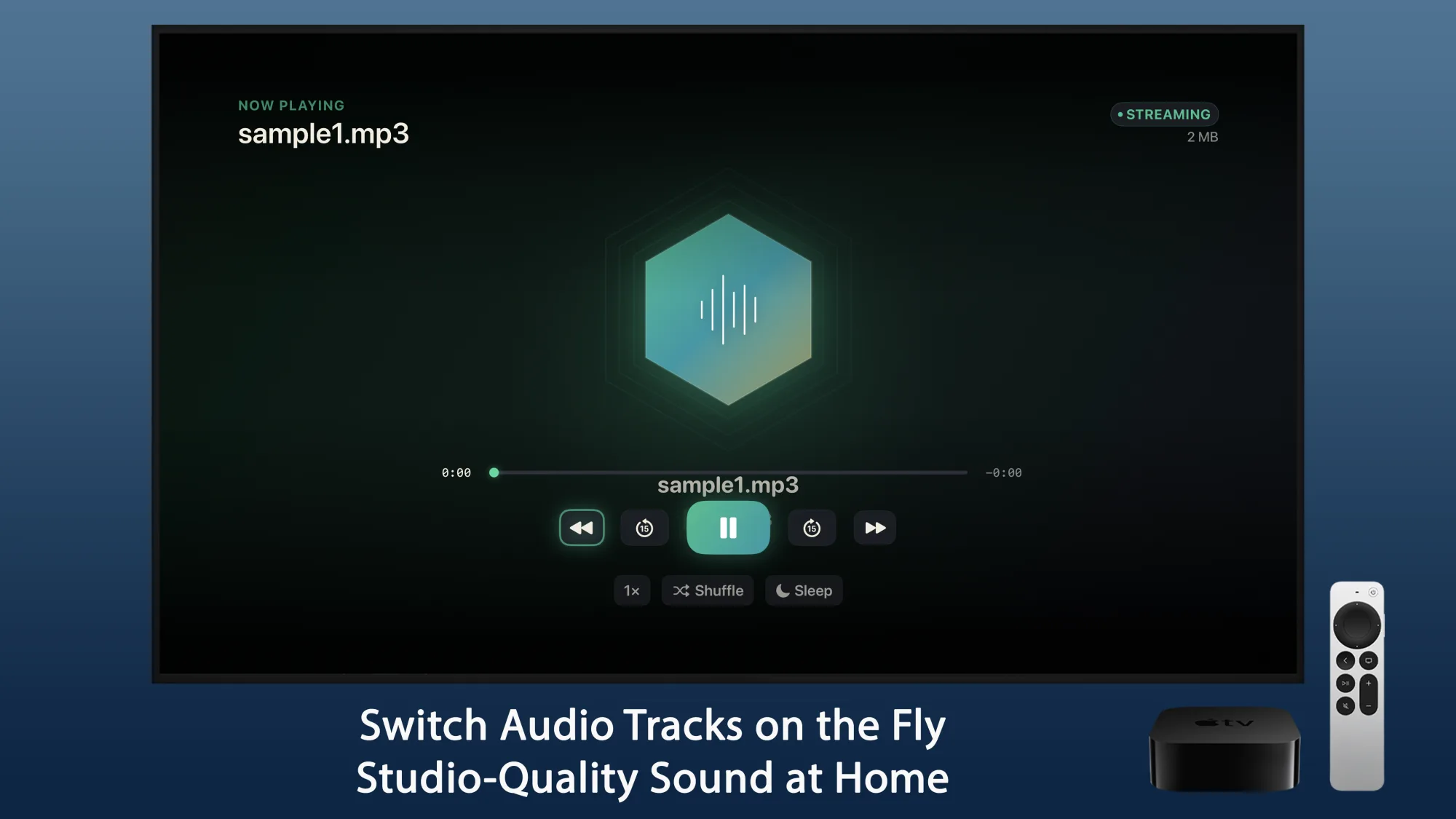 Stream Player switching audio tracks during playback on Apple TV
