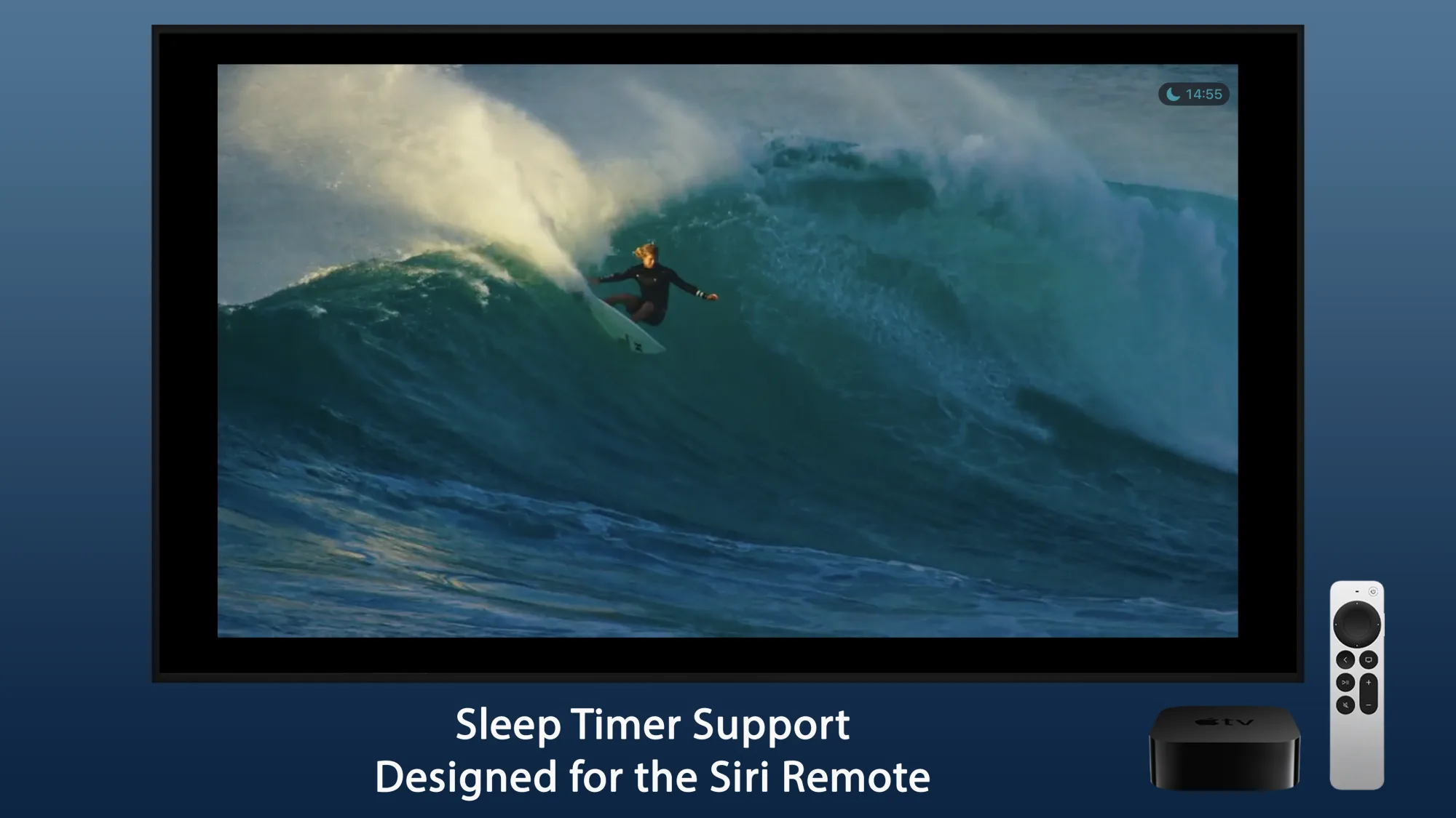 Stream Player sleep timer and Siri Remote support on Apple TV